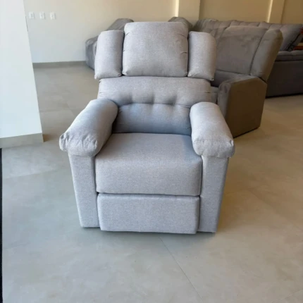 Poltrona Reclinavel Papai Padova Alavanca em Linho (2664) - Imagem 4