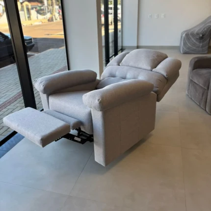 Poltrona Reclinavel Papai Padova Alavanca em Linho (2664) - Imagem 3