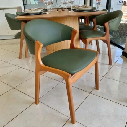 Mesa 2,40m Organica Dunas (6011) com 8 Cadeiras Pietra em Corino Verde (3172) - Imagem 4