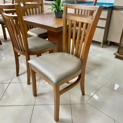 Mesa 90cm Quadrada Paris (1834) com 4 Cadeiras Larissa (4890) - Imagem 4
