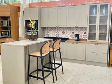 Cozinha Americana + bancada + banqueta positano CD 4753 (3)